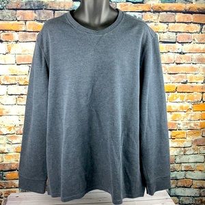 Club room gray v neck long sleeve sweatshirt XXL